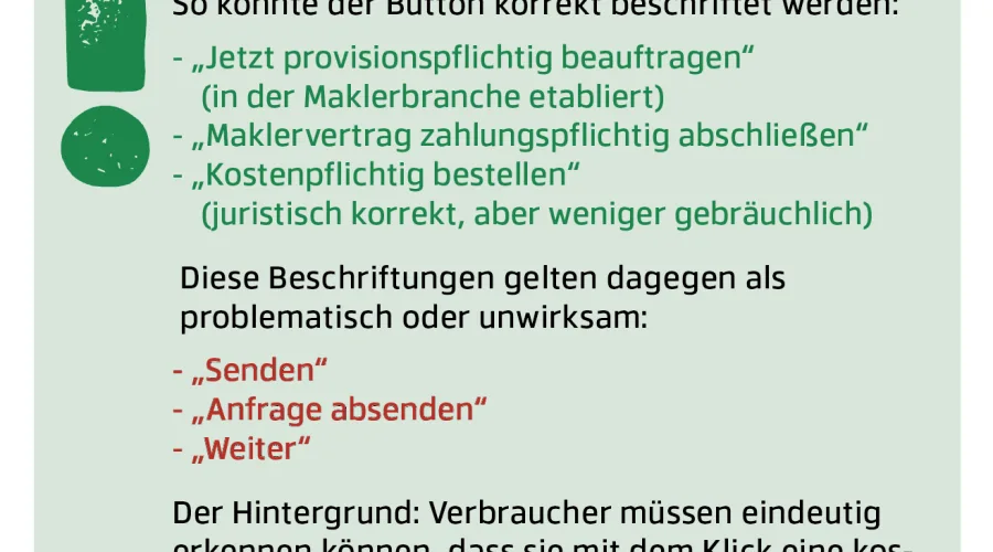 Online-Maklervertrag: Warum der Button „zahlungspflichtig bestellen“ wichtig ist