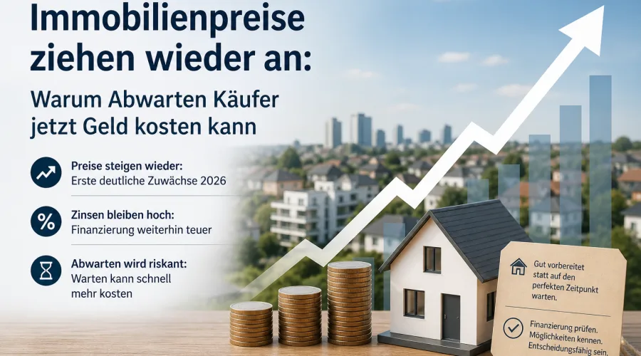 Immobilienpreise ziehen wieder an: Warum Abwarten Käufer jetzt Geld kosten kann